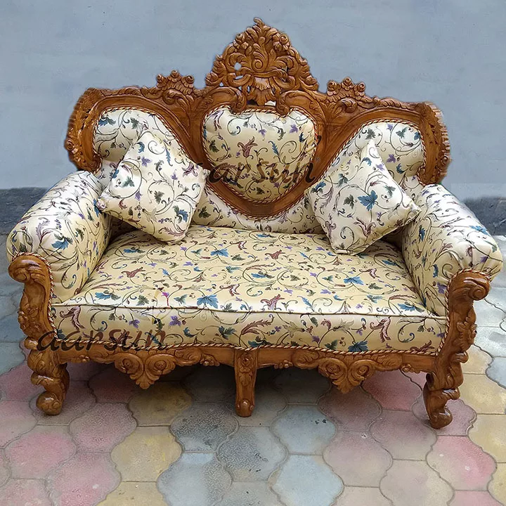 Traditional Style Sofa Set in Natural Finish YT-143 view 4