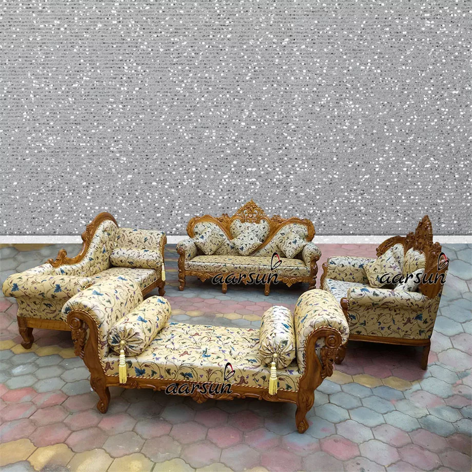 Traditional Style Sofa Set in Natural Finish YT-143 view 8