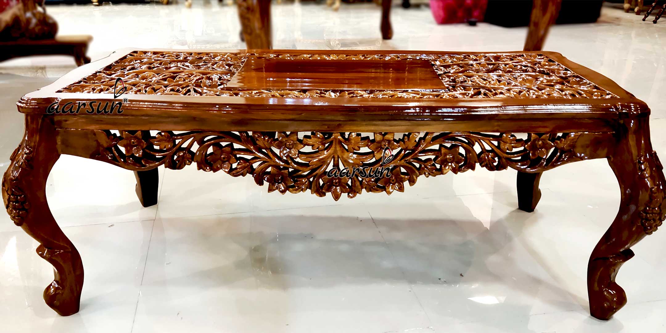 Traditionally Hand Carved 5 Seater Sofa Set YT-282 view 5