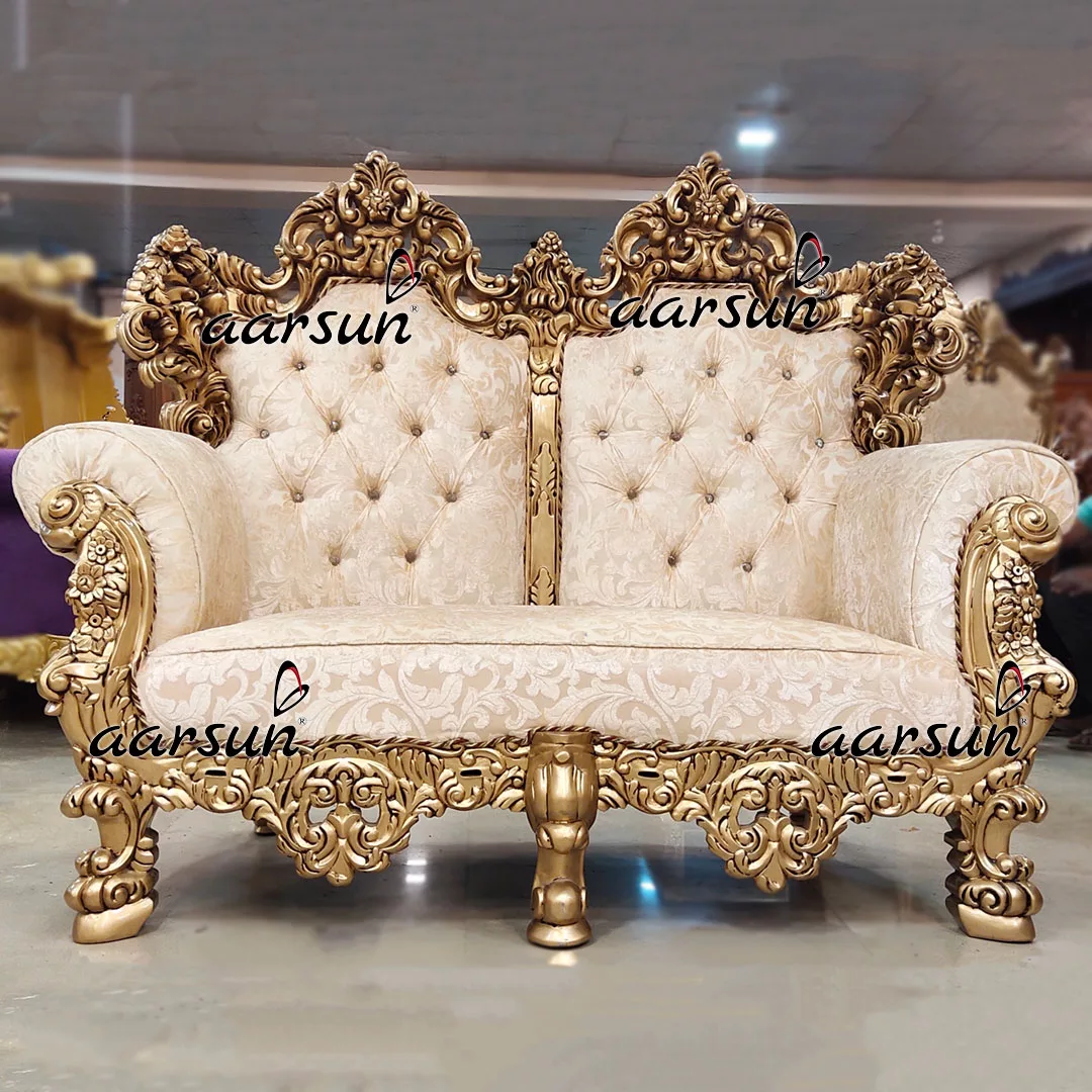 Ultra Luxurious Sofa Set in Antique Gold Double Carving Furniture YT-499 view 4