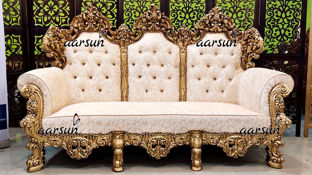 Ultra Luxurious Sofa Set in Antique Gold Double Carving Furniture YT-499 view 8