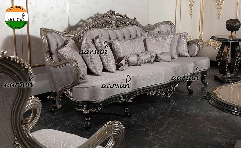 Ultra Luxury Sofa Set in Champagne Gold LUXSF-004 view 3