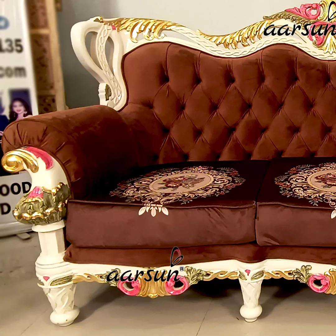 Ultra Luxury Sofa Set with Gold Leafing YT-684 view 8
