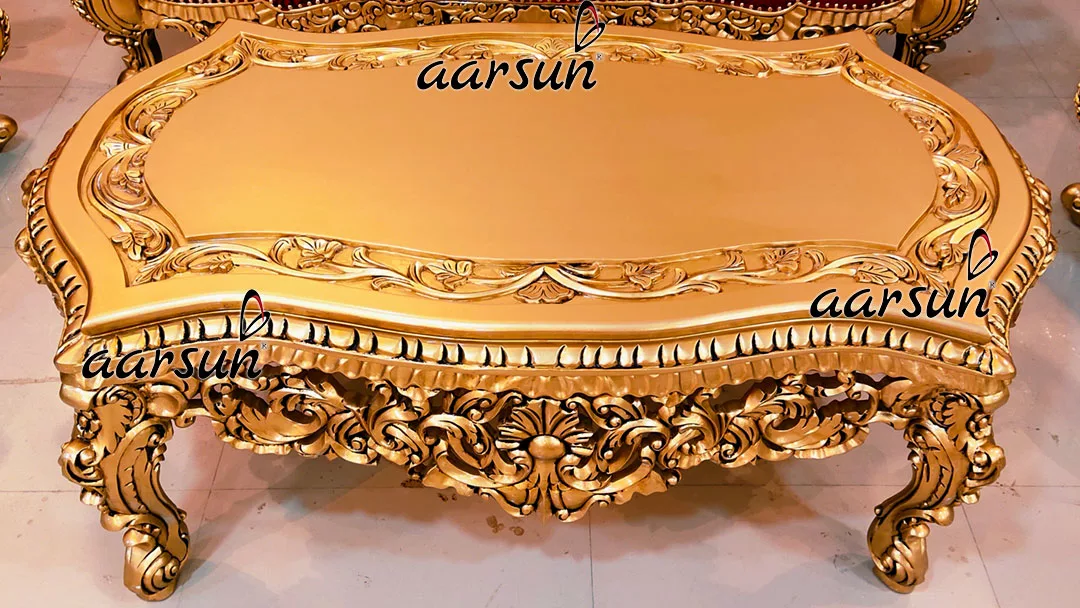 Ultra Royal Sofa Set in Red & Gold YT-467 view 4