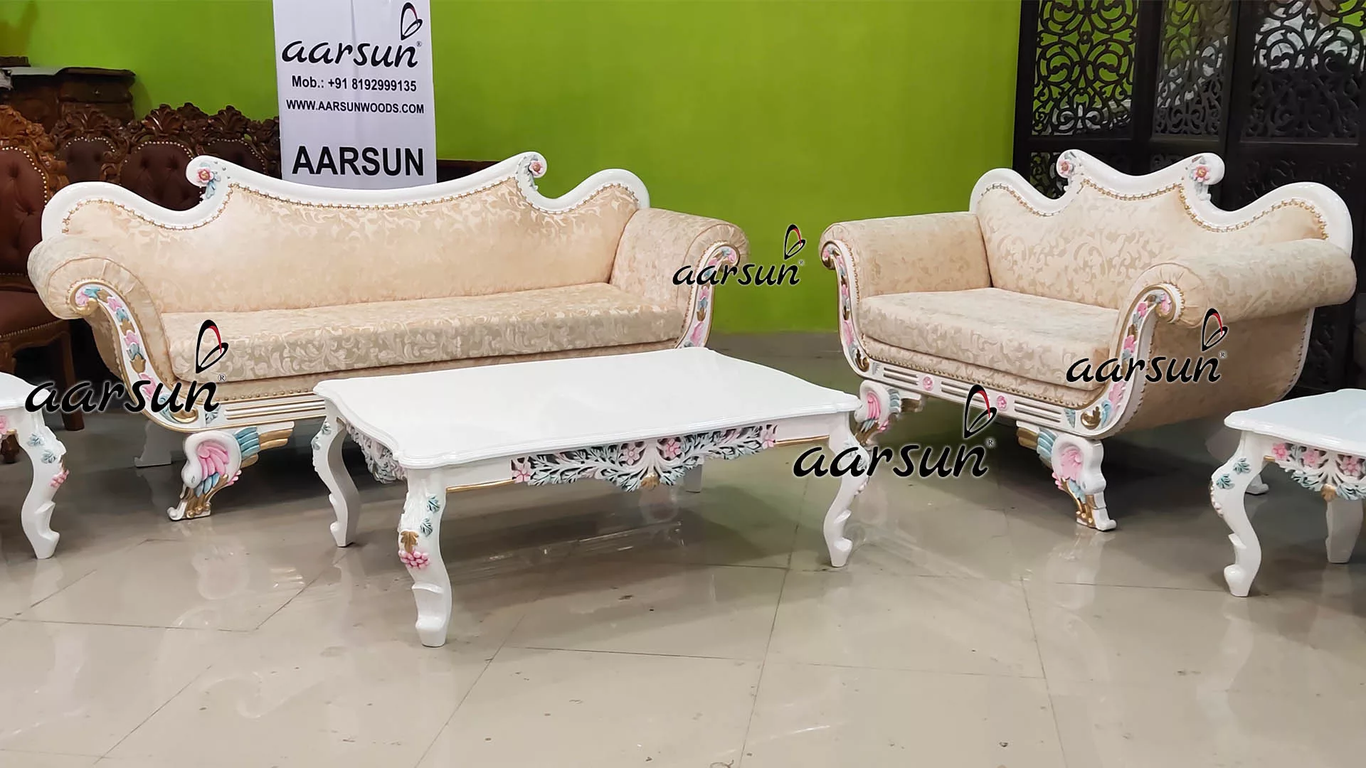 Unique Royal Couch Set in Multicolor Theme YT-473 view 7