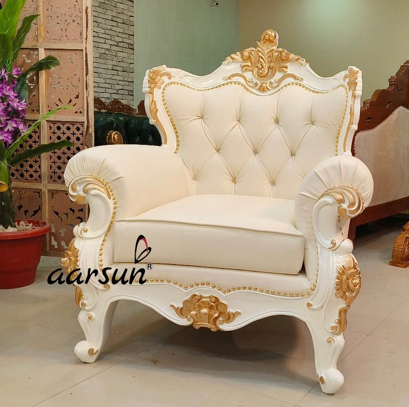 Unique Sofa Set in White Polish NT-008 view 6