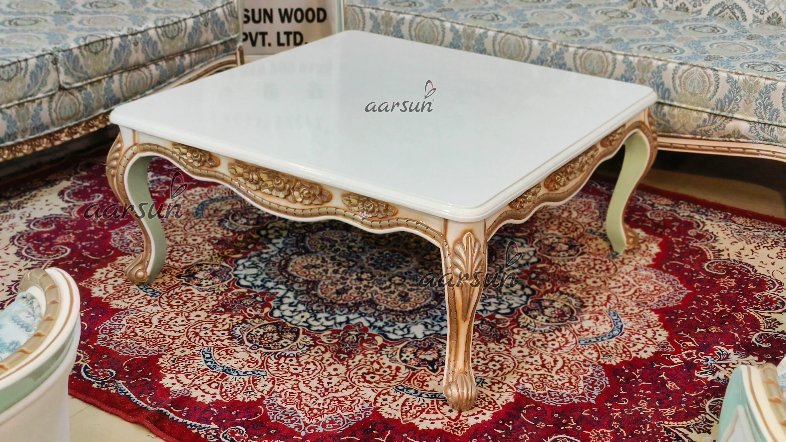 Unique Sofa Set with hand-carved workmanship view 4