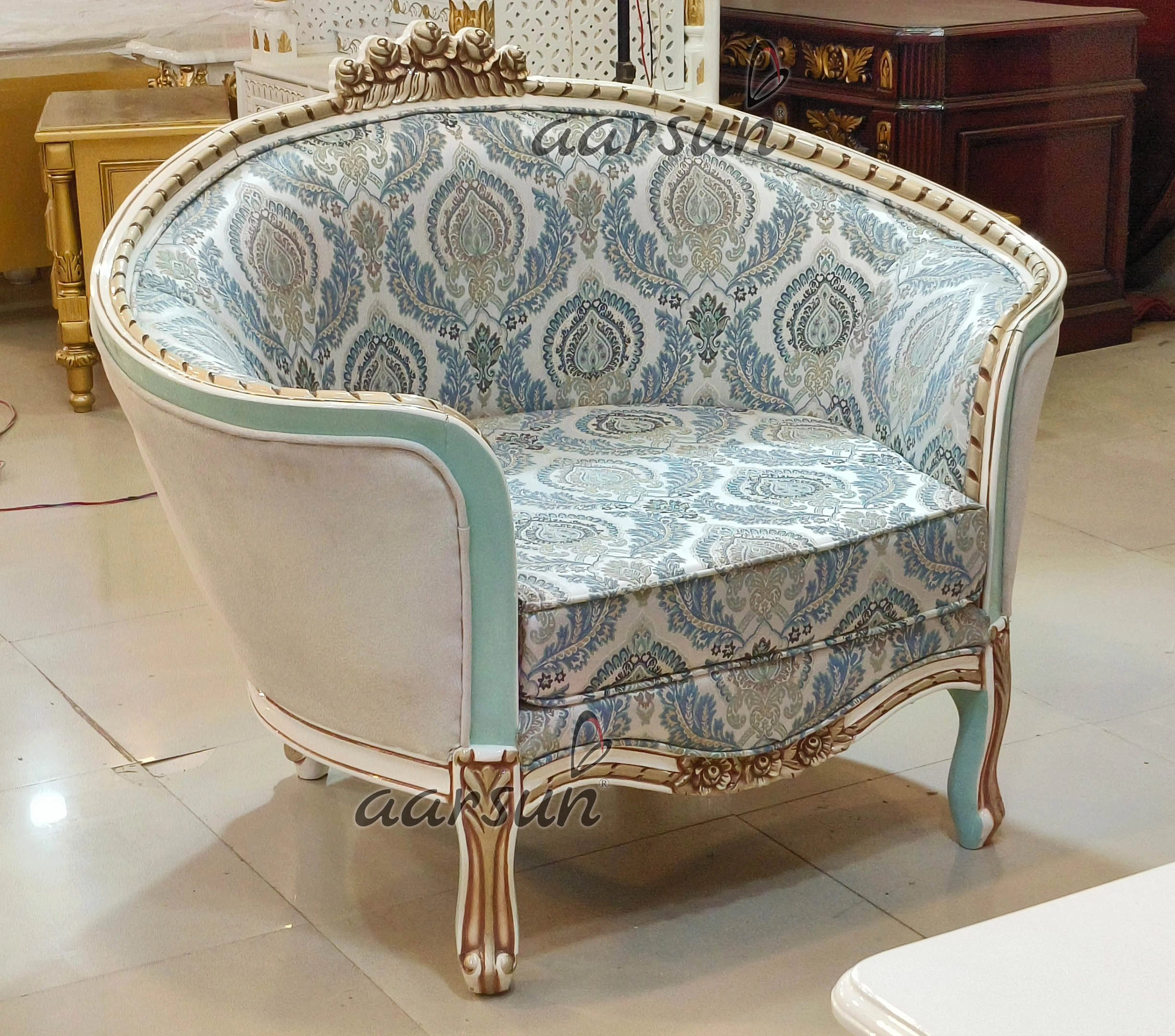 Unique Sofa Set with hand-carved workmanship view 6