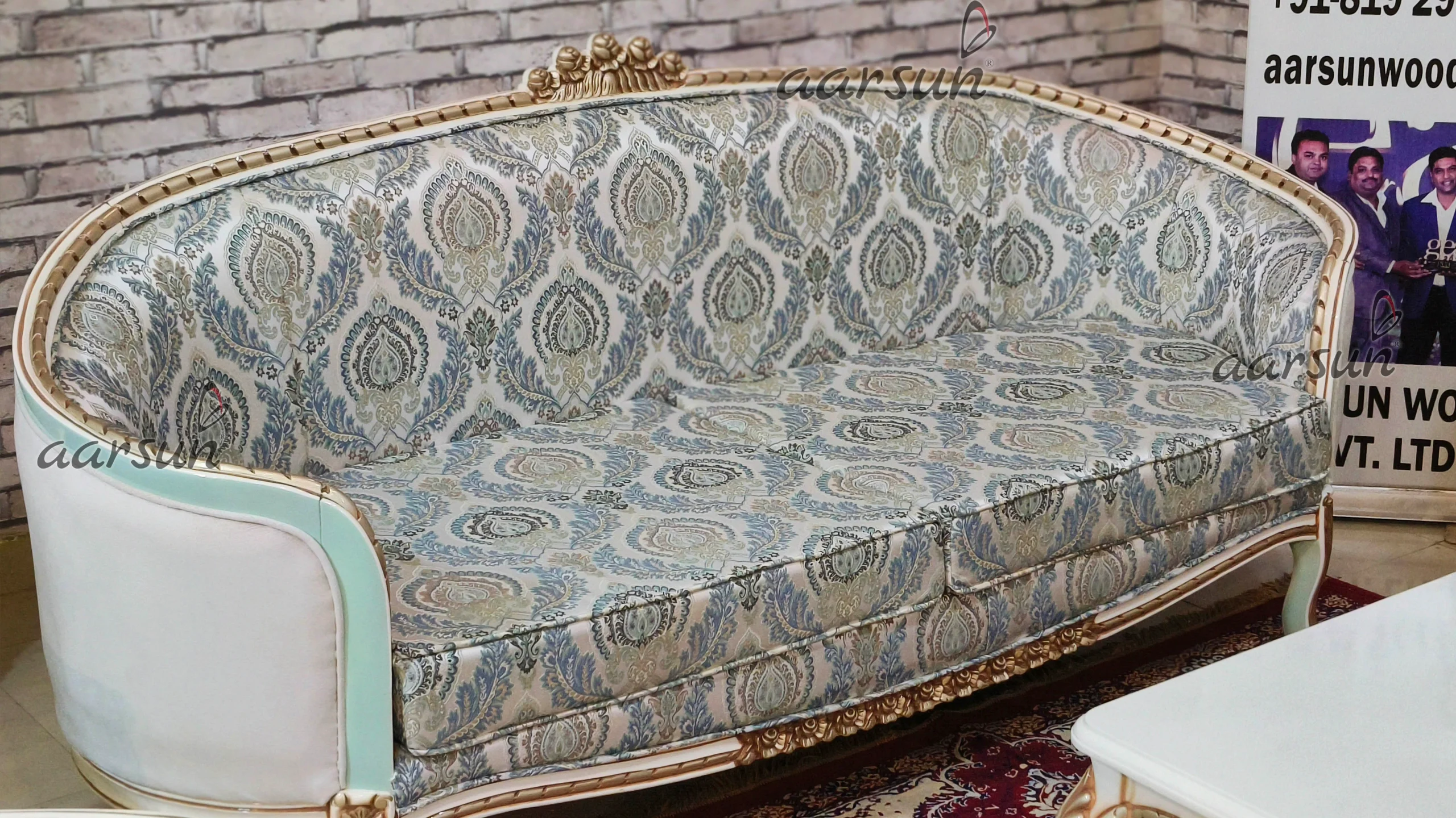 Unique Sofa Set with hand-carved workmanship view 7