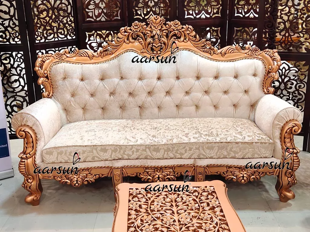 Victorian Royal Sofa Set in Copper Paint with TV Unit YT-377 view 3