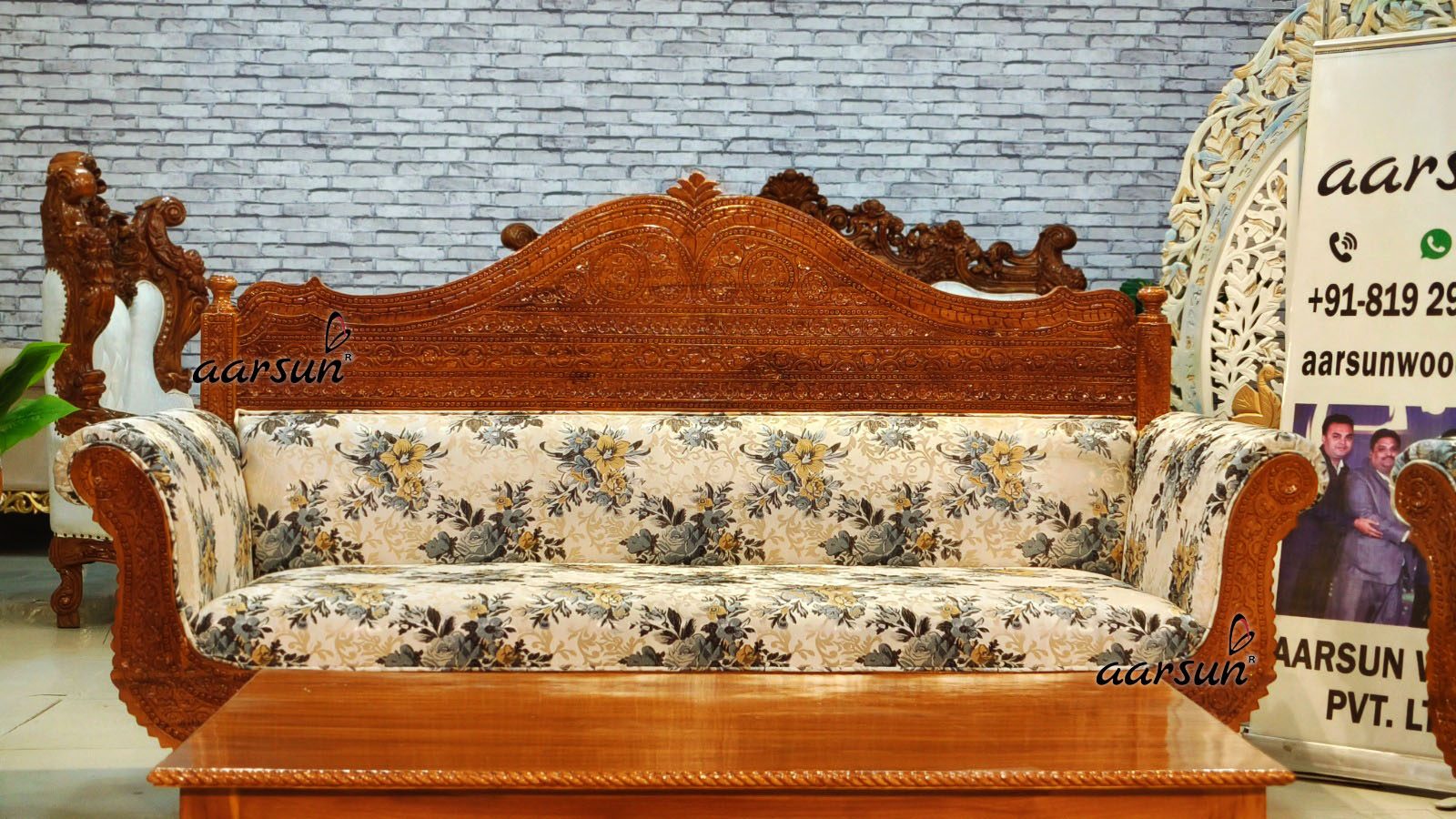 Vintage Rajasthani Style Sofa Set with Video view 5