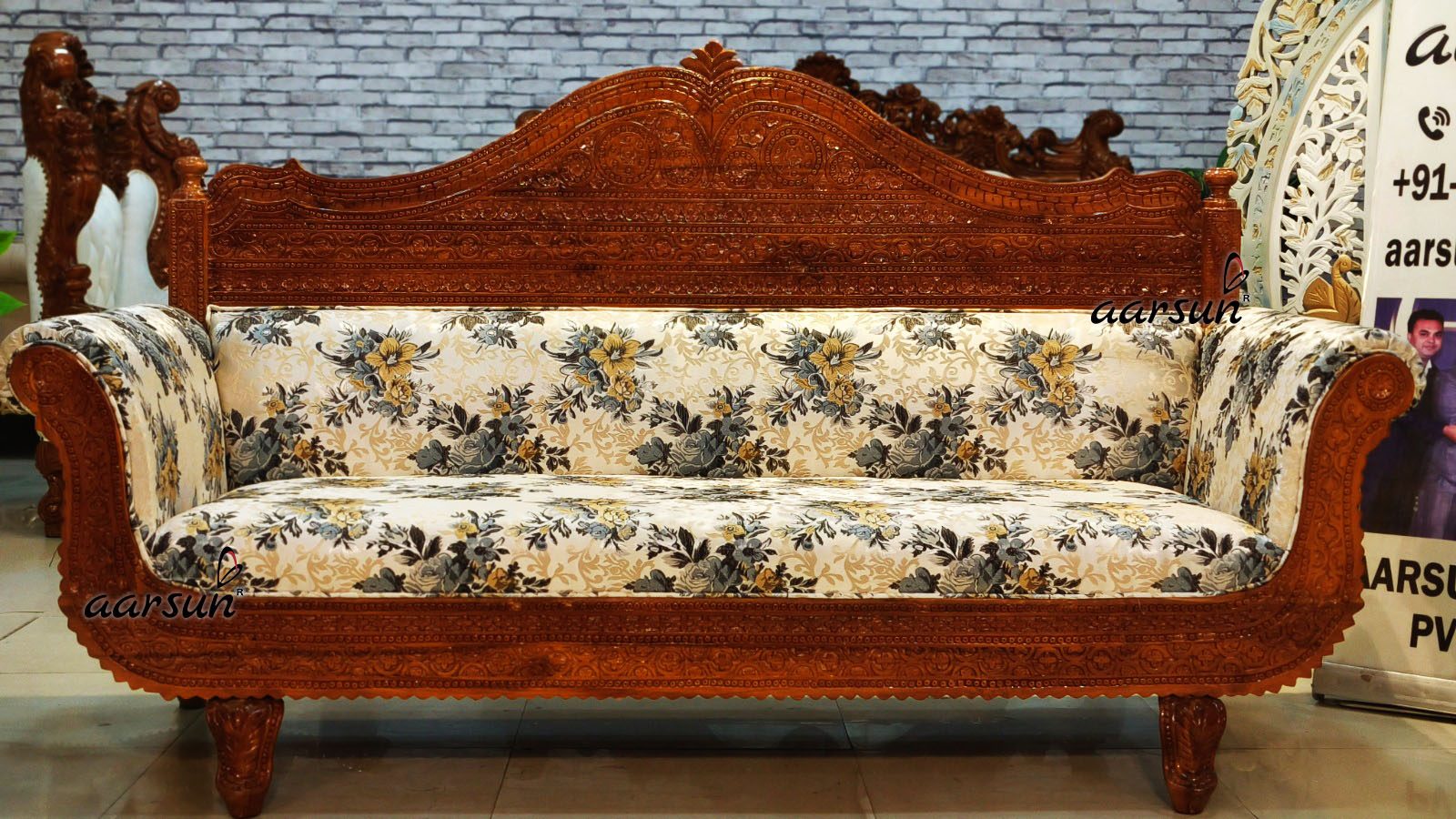Vintage Rajasthani Style Sofa Set with Video view 9
