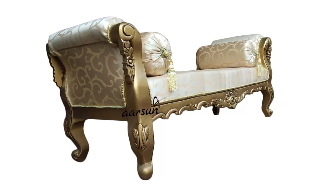 Wooden Bed Bench -Gold Finish YT-29 view 3