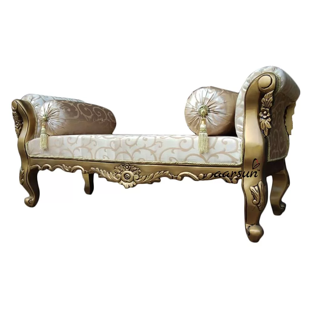 Wooden Bed Bench -Gold Finish YT-29