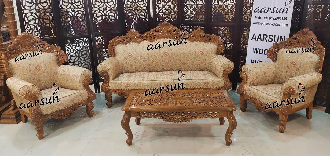 Wooden Classic Sofa Set YT-378 view 6
