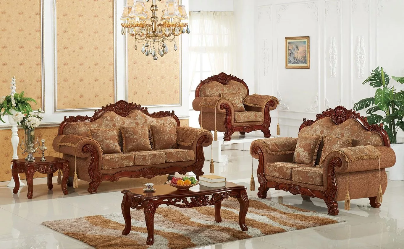 Wooden Dazzling Sofa Set for Living Room SF-0071