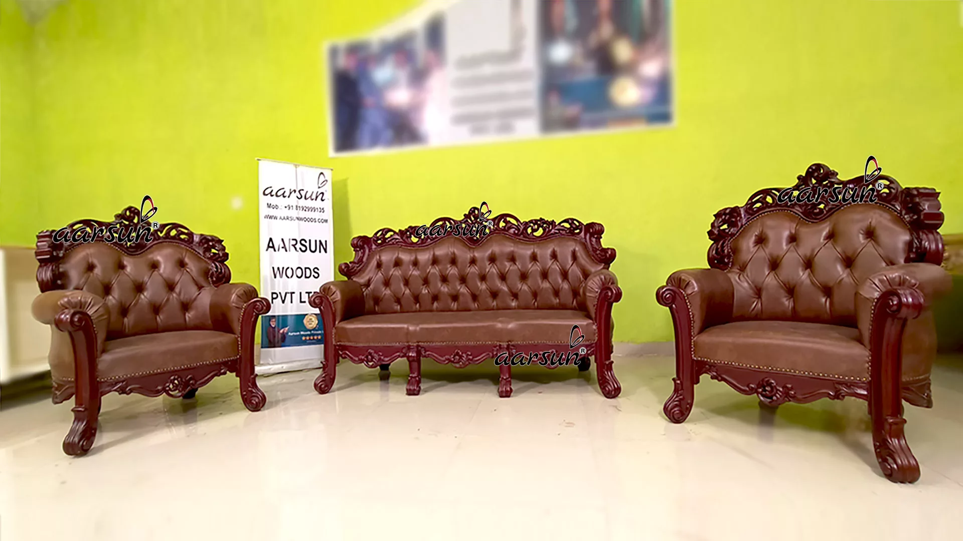 Wooden Designer Sofa Set YT-651 view 3