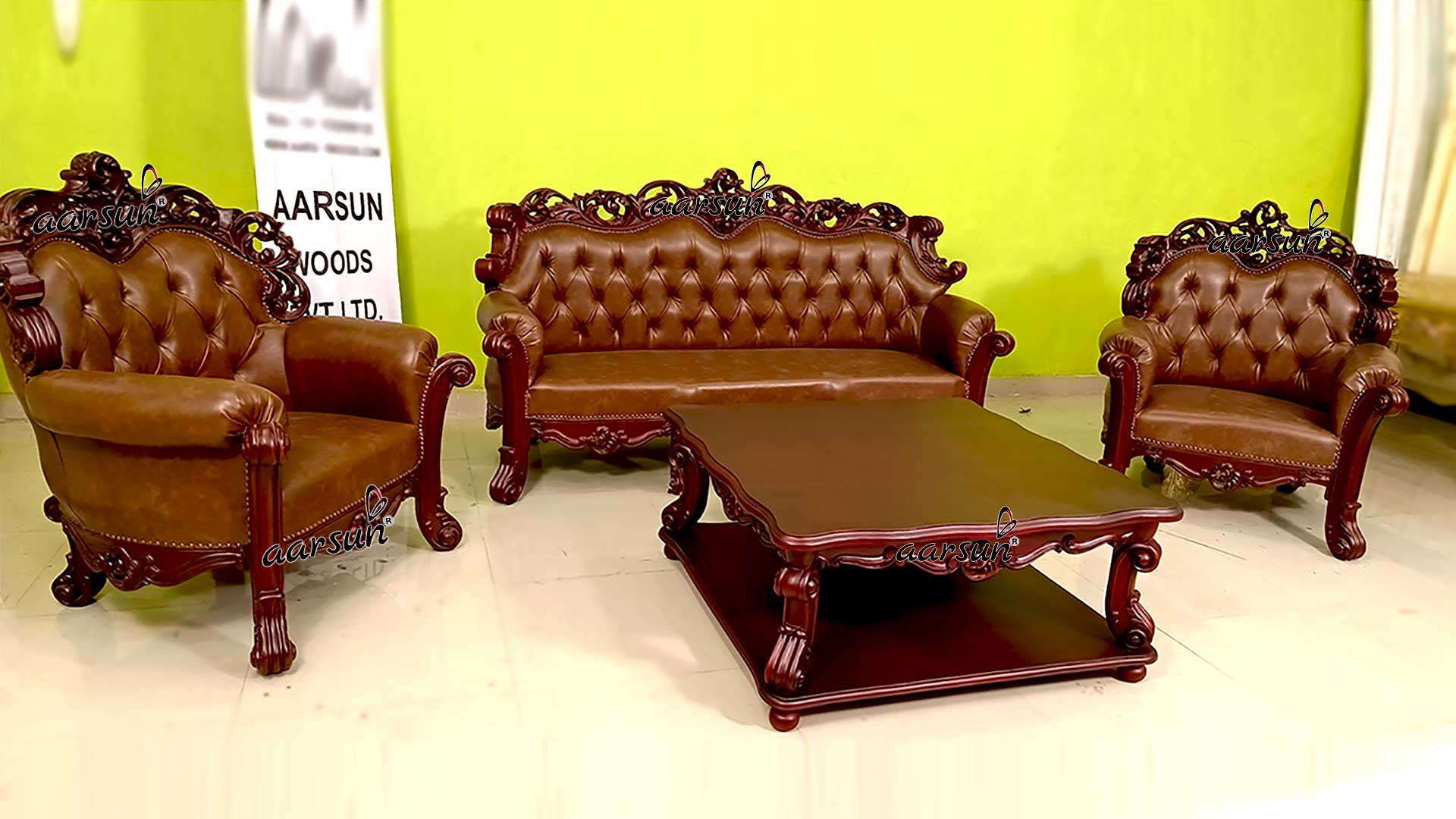 Wooden Designer Sofa Set YT-651 view 4