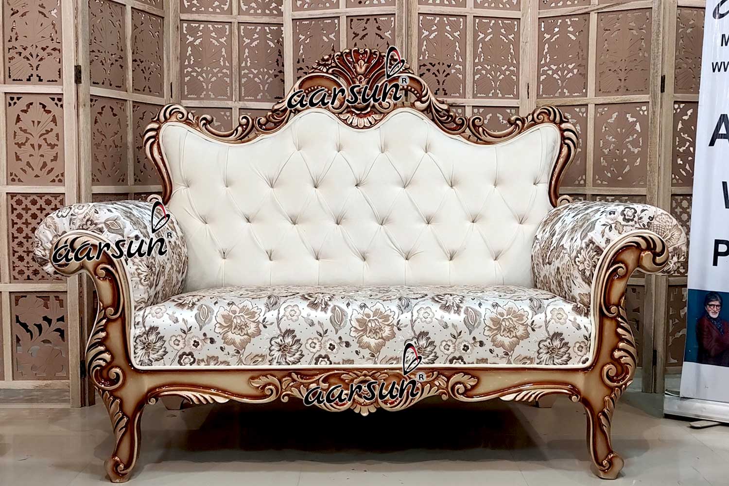 Wooden Gold Sofa Set YT-625 view 3