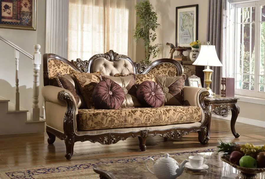 Wooden Handcrafted Sofa Set for Living Room SF-0065 view 3