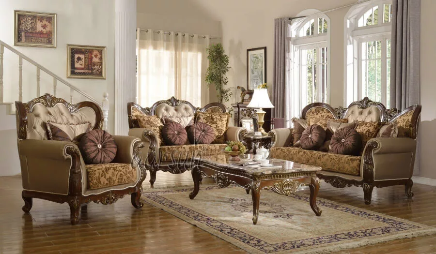 Wooden Handcrafted Sofa Set for Living Room SF-0065