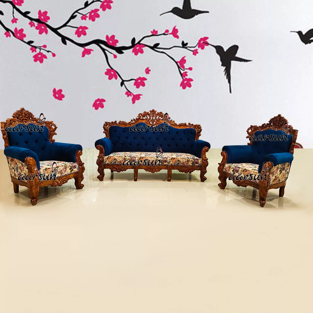 Wooden Sofa Set 5 Seater 3+1+1