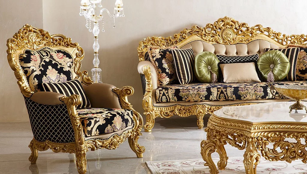 Wooden Sofa Set Luxury Living Room Furniture SF-0016 view 3