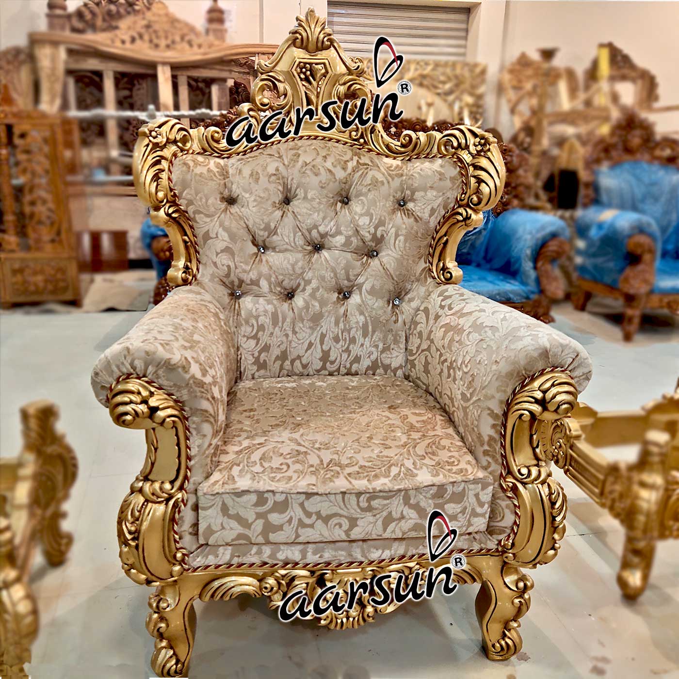 Wooden Sofa Set with Royal Finish YT-218 view 5