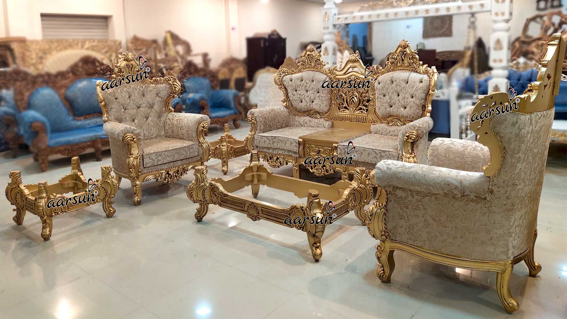 Wooden Sofa Set with Royal Finish YT-218 view 6